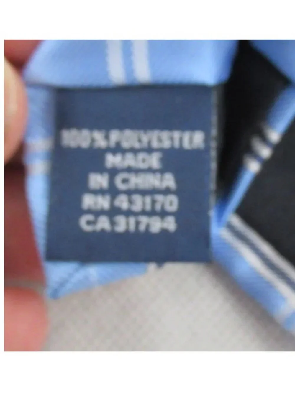 John Ashford Traditional Pat Grid Neck Tie, Washable, Microfiber Tipping, Blue
